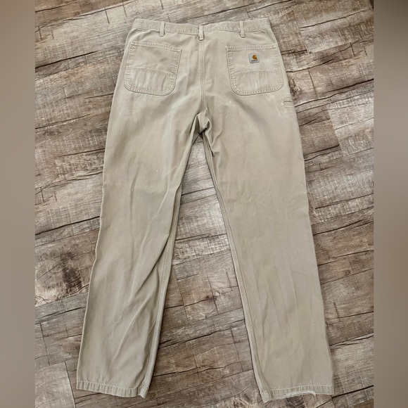 Carhartt Men’s Khaki Work Pants 38x36 Cotton Utility Pants - Picture 6 of 6